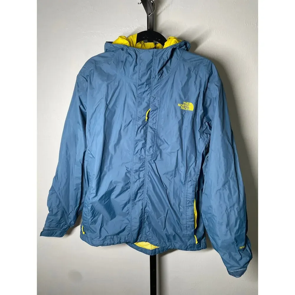 The North Face Resolve Windbreaker Rain Hooded Jacket Waterproof Blue Men's M